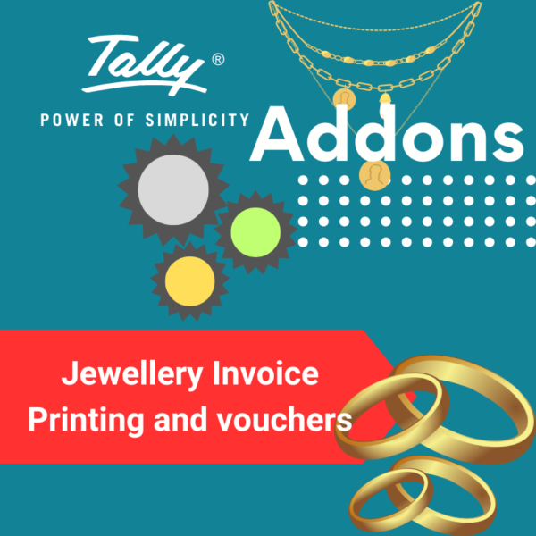 Customized jewellery invoice and voucher templates displayed on a computer screen, featuring detailed item descriptions, weight, purity, pricing, and unique security elements for enhanced accuracy and professionalism